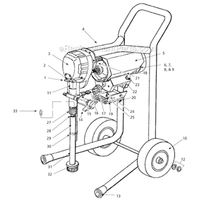 Motor Diagram and Parts List for AL2710  Campbell Hausfeld Paint Sprayer